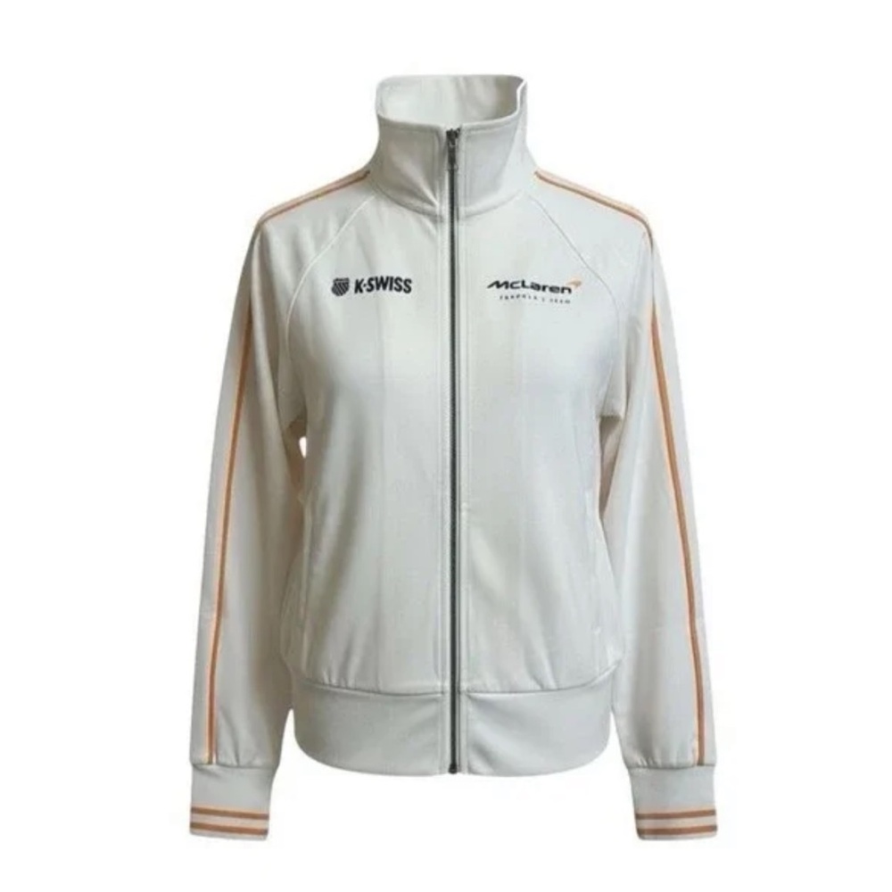 NEW NWT F1 Formula One McLaren White Retro Soft Track Jacket size M